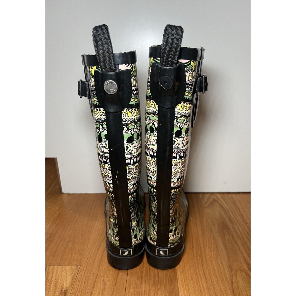 Sakroots Rain Boots Womens Size 7 Multicolor Geometric Knee High Waterproof - Picture 6 of 11